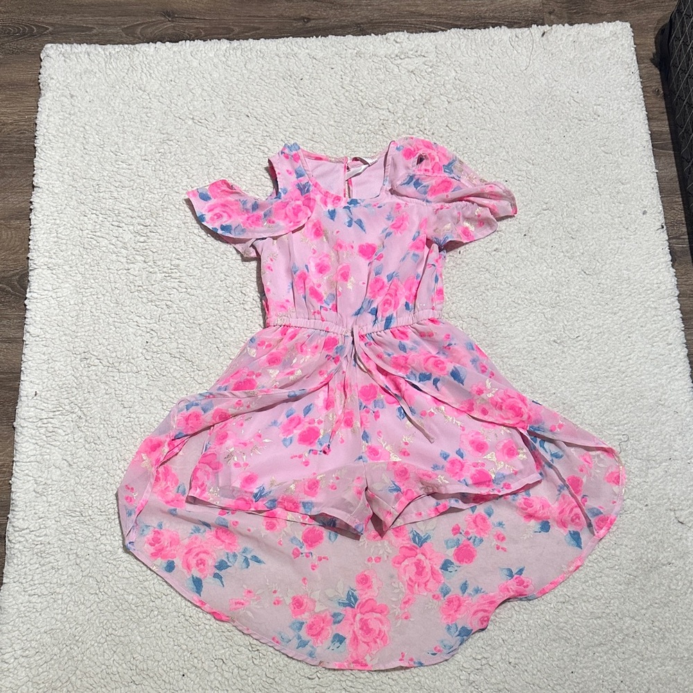Japna Pink Floral Kids Dress